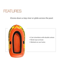 Gnuadz Explorer Inflatable Boat Dual Air Chambers Welded Oar Locks