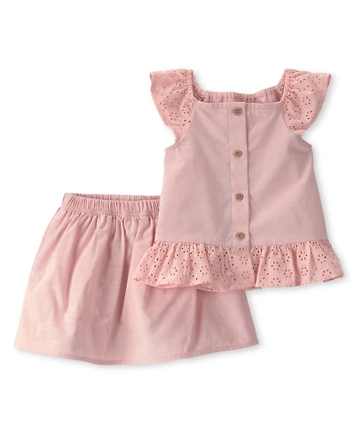 Carters Toddler Girls' 2T-5T Floral Tank Top and Skort, 2-Piece Set