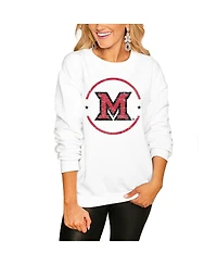 Gameday Couture Women's White Miami University RedHawks End Zone Oversized Sweatshirt