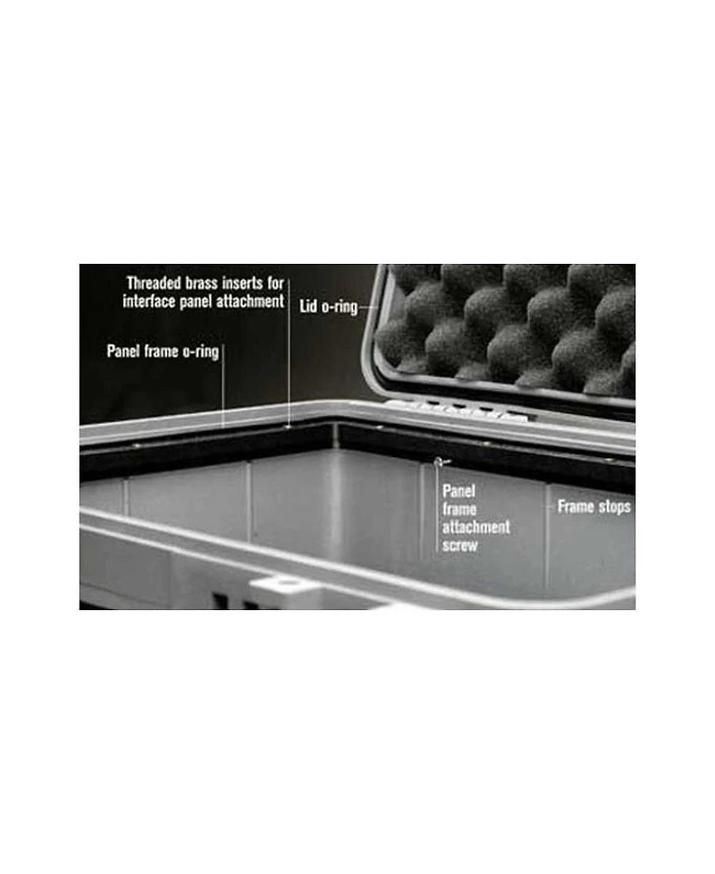 Pelican 1200 Watertight Mini-s Hard Case, Bundle with Special Application Panel Frame Kit