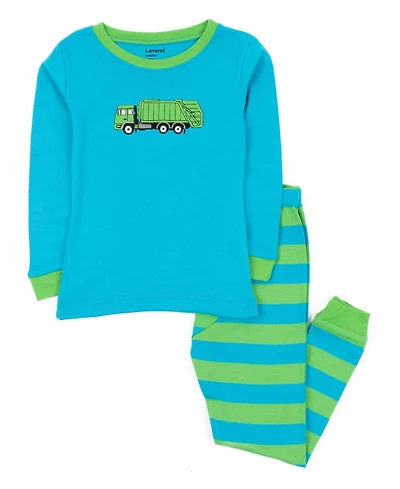 Leveret Baby Boys Two-Piece Cotton Long Sleeve Shirt and Pants Pajama Set