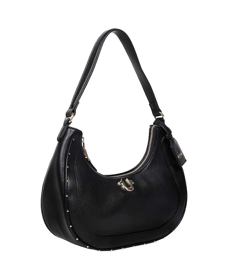 True Religion Zip Top Crescent Hobo Bag
