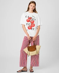 French Connection Women's La Tomate Printed Oversized Cotton T-Shirt