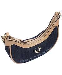True Religion Bailey Denim and Pu Hobo Bag