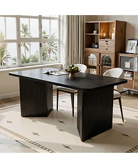 Tribesigns Rectangle Dining Table for 4-6 People, 63" Large Kitchen Table, Modern Dinner Table