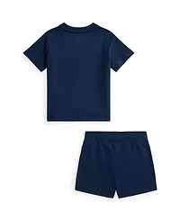 Ralph Lauren Baby Boys' Flag Jersey T-Shirt and Shorts, 2-Piece Set