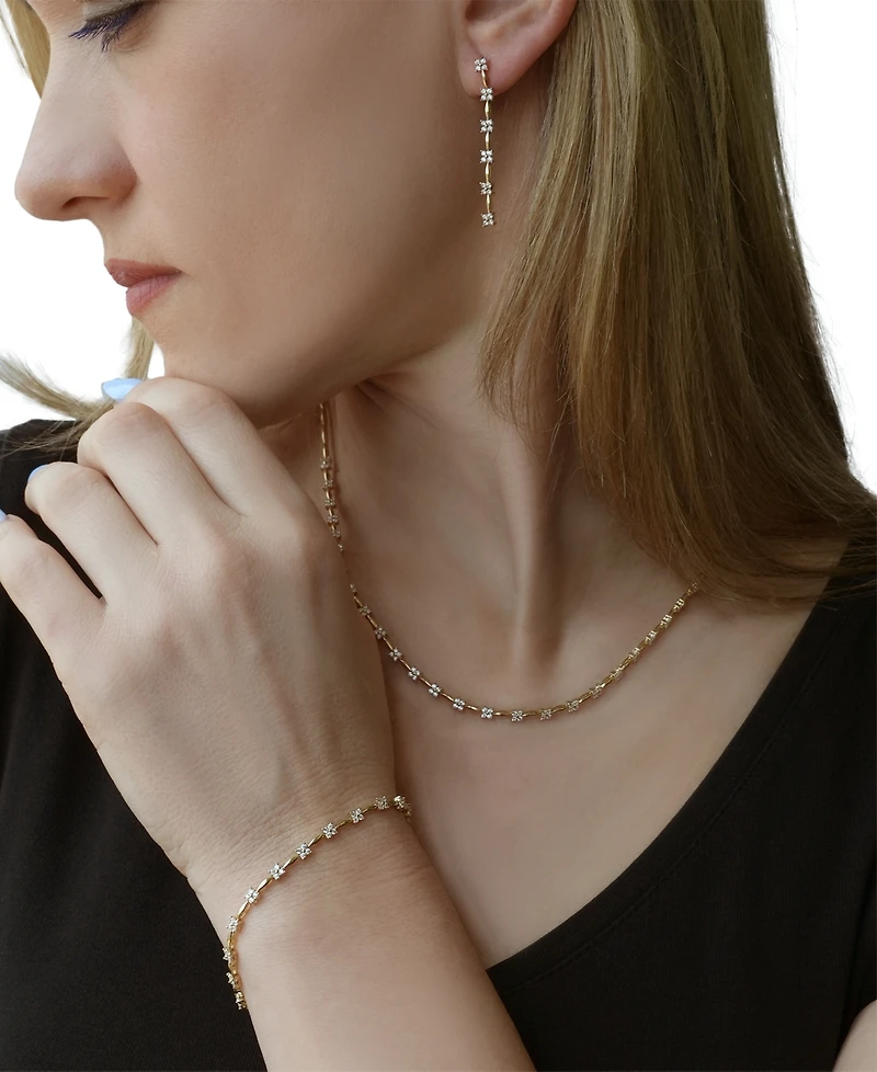 Wrapped in Love Diamond Flower Drop Earrings (1/2 ct. t.w.) in 14k Yellow Gold
