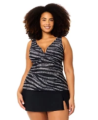 Raisins Curve Plus Size Tanzania Trendy Printed Tankini Swim Top
