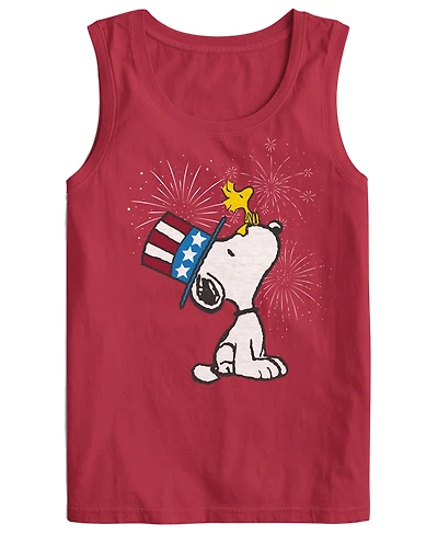 Hybrid Apparel Men's Snoopy Salute Graphic Round Neck T-Shirt