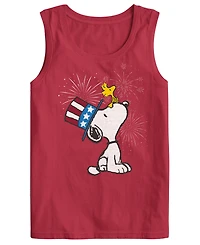 Hybrid Apparel Men's Snoopy Salute Graphic Round Neck T-Shirt