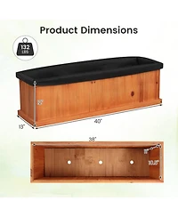 Gouun Pine Wood Planter Box with Drainage Holes and Liner