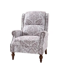 Hulala Home Ariany Floral Manual Recliner with Nailheads