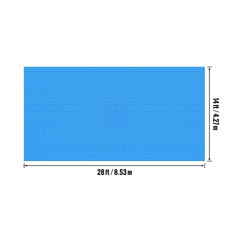 Sugift 28 x 14 ft Rectangle Solar Pool Cover 16 mil Blanket for Pools