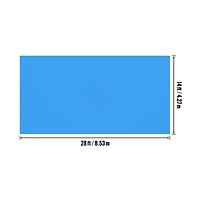 Sugift 28 x 14 ft Rectangle Solar Pool Cover 16 mil Blanket for Pools
