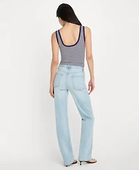 Good American Women's Soft Tech True Straight Jeans