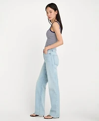 Good American Women's Soft Tech True Straight Jeans