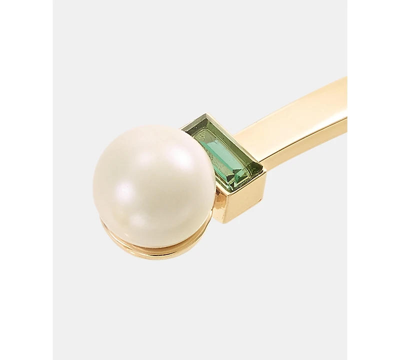 Lauren Ralph Lauren Baguette Stone & Imitation Pearl Cuff Bracelet