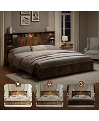 Lucky One Bed Frame with Storage Headboard