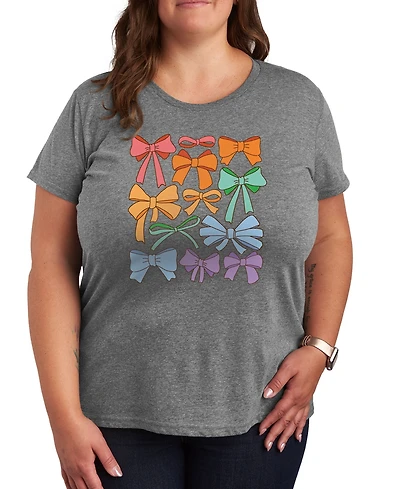 Hybrid Apparel Plus Instant Message Pride Coquette Bows Short-Sleeve Graphic T-Shirt