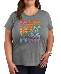 Hybrid Apparel Plus Instant Message Pride Coquette Bows Short-Sleeve Graphic T-Shirt