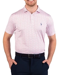 Tailorbyrd Men's Martini Glasses Printed Performance Polo