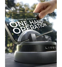 Lisen 360degree(s) Dashboard Phone Holder for Car, Rotating Cell Phone Mount with One-Hand Operation, Stable Non-Slip Base for iPhone, Samsung