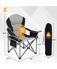 Gnuadz Oversized Folding Camping Chair Heavy Duty Portable Outdoor Leisure Equipment