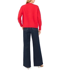 Vince Camuto Women's Lighthouse Motif Crewneck Sweater