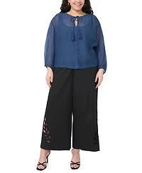 Vince Camuto Plus Split Neck Top