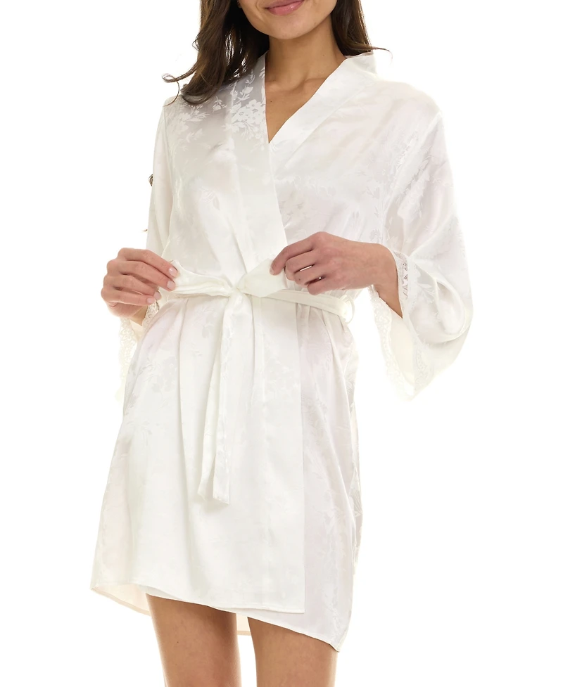 Flora by Nikrooz Women's Eloisa Satin Wrap Robe