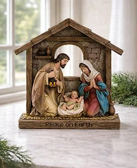 Napco 9.25" Holy Family "Peace on Earth" Nativity