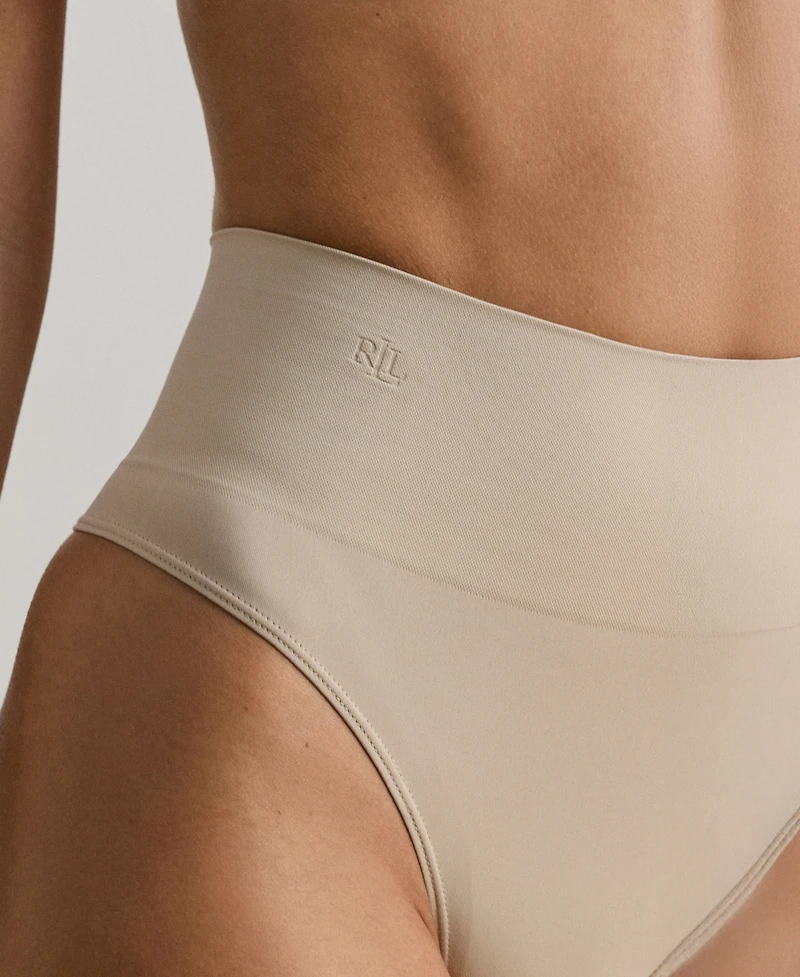 Lauren Ralph Women's Ribbed Elastic Waist Thongs