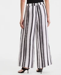 I.n.c. International Concepts Women's Stripe Wide-Leg Pull-On Pants, Macy's Exclusive