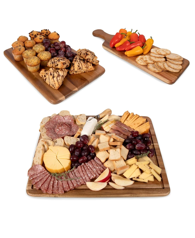Toscana Acacia Wood 3-Pc. Charcuterie Board Set