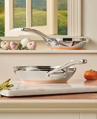 Anolon Nouvelle Copper Stainless Steel 8" & 9.5" French Skillets