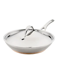 Anolon Nouvelle Copper Stainless Steel 12" French Skillet & Lid