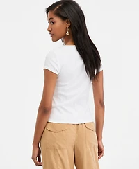 On 34th Women's Micro Rib Boatneck Cap Sleeve Top, Macy's Exclusive