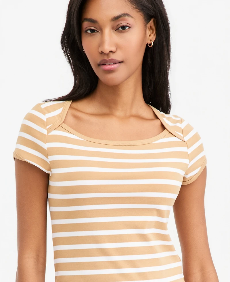 On 34th Women's Micro Rib Boatneck Cap Sleeve Top, Macy's Exclusive