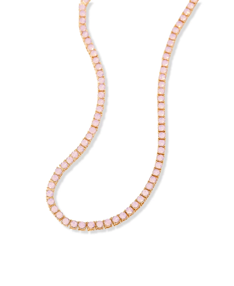 brook & york Gold-Tone Plated Isabella Opal Blush Tennis Necklace
