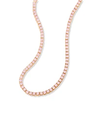 brook & york Gold-Tone Plated Isabella Opal Blush Tennis Necklace
