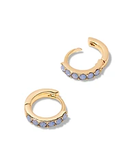brook & york Gold-Tone Plated Kara Opal Huggie Earrings