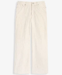 On 34th Women's High-Rise Floral Stitch Wide-Leg Jeans, Macy's Exclusive