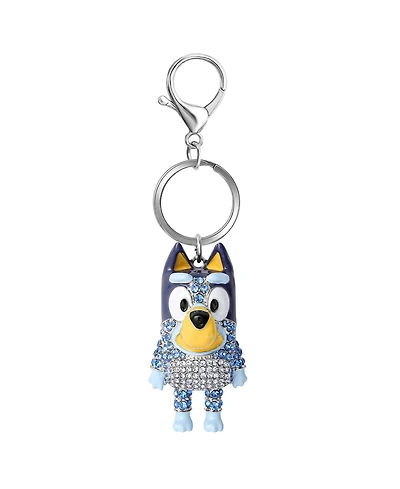 Bluey Bag Charm Pave Crystal, Official License Charm Keychain with Lobster Clip