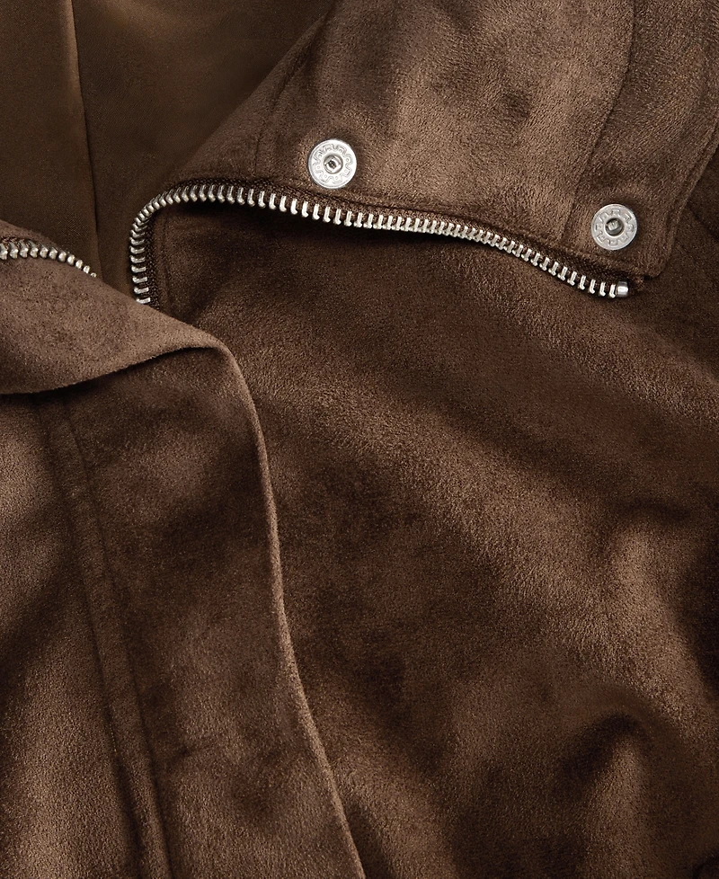 On 34th Women's Faux-Suede High Collar Utility Jacket, Macy's Exclusive