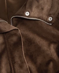 On 34th Women's Faux-Suede High Collar Utility Jacket, Macy's Exclusive