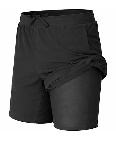 Galaxy By Harvic Men's Regular-Fit Stretch Running Shorts