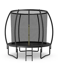 Gymax 12FT Recreational Trampoline w/ Ladder Enclosure Net Safety Pad Outdoor