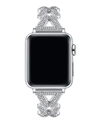 Posh Tech Valentina Stainless Steel and Rhinestone Band for Apple Watch