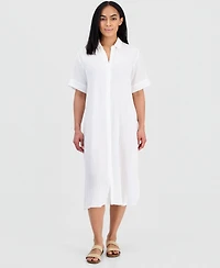 Eileen Fisher Women's Cotton Classic Collar Shirtdress