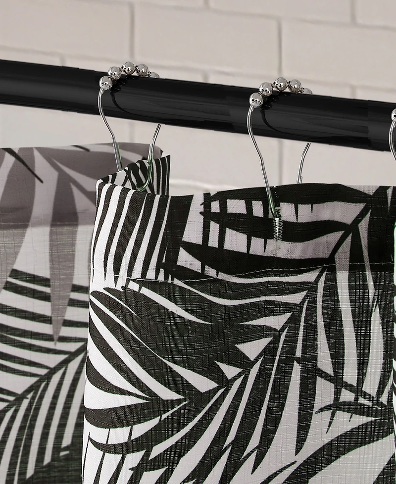 Creative Home Ideas Havanna Palm 13-Pc. Fabric Shower Curtain Set